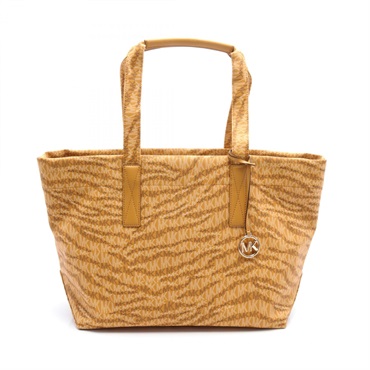 Michael Kors Shouldere Tote Bag 30F2G01T3I706 canvas leather Yellow Used Women 5