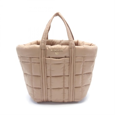 Michael Kors STIRLING Sterling quilting Hand bag 30F1G9ST5B222 Nylon Camel Used