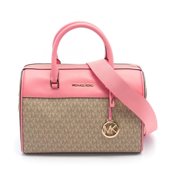 Michael Kors Jet set travel 2way shoulder bag 35S3GTFU2B canvas leather Tea Rose