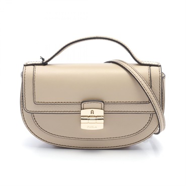 Furla CLUB 2 MINI Hand shoulder crossbody bag WE00606BX00530378S leather Beige 4