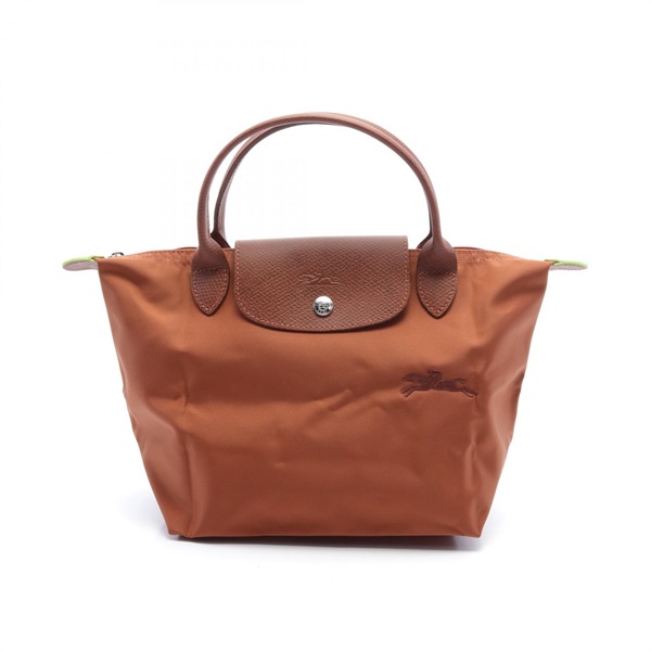 Longchamp Le Pliage Green S Tote Bag L1621919504 Nylon leather Cognac NEW 2