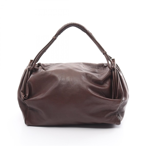 BOTTEGA VENETA Handbag leather Brown Used Women