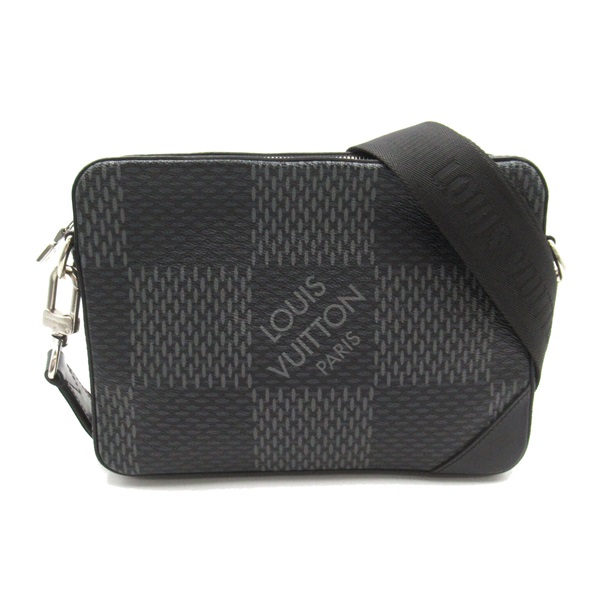 LOUIS VUITTON Trio Messenger Shoulder Bag N50017 Damier graphite Black Used mens