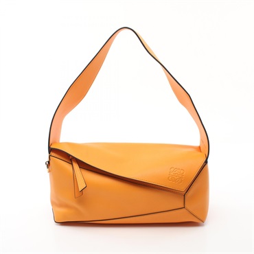 LOEWE puzzle hobo Shoulder Bag A510J67X01 leather Orange Used Women