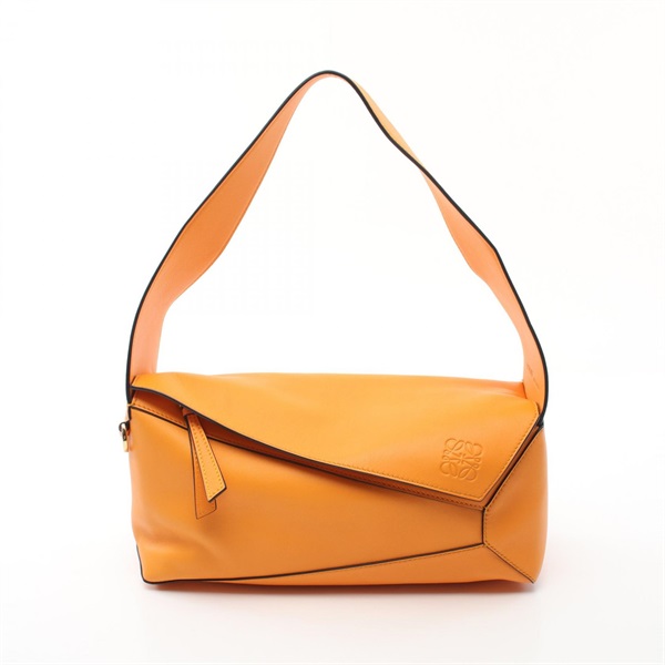 LOEWE puzzle hobo Shoulder Bag A510J67X01 leather Orange Used Women