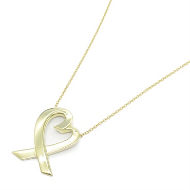 TIFFANY＆CO Loving Heart Necklace pendant 63.5cm K18 Yellow Gold Used