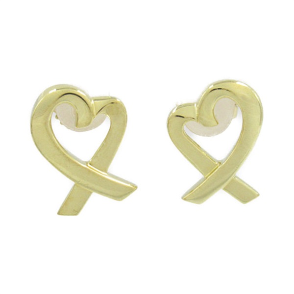 TIFFANY＆CO Loving Heart Pierced earrings 18KYG Yellow Gold Used women