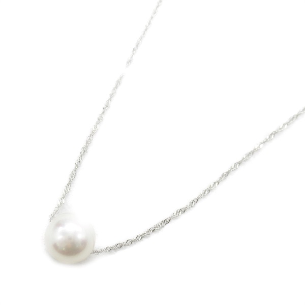 JEWELRY Pearl Necklace Pendant 18KWG White Gold White Used women