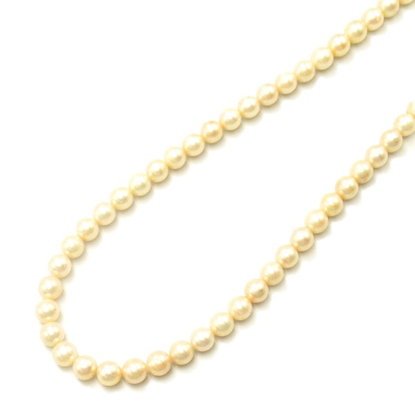 JEWELRY Pearl Necklace Silver White Used