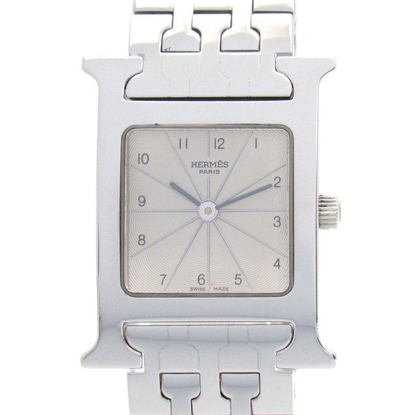 HERMES H watch Wrist Watch HH1.210 Quartz Stainless Steel Used Women