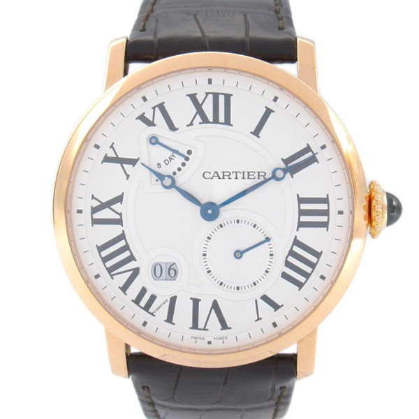 CARTIER Rotunda de Cartier Wrist Watch W1556203 Manual K18 PG Gold leather mens