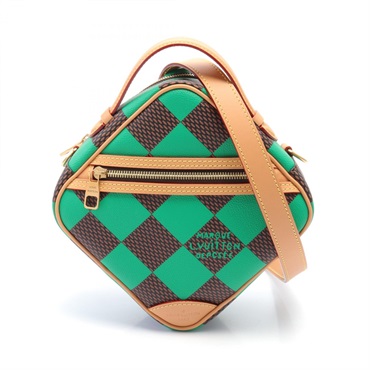 LOUIS VUITTON Chess Messenger crossbody Hand bag N40563 Damier Pop vert used LV