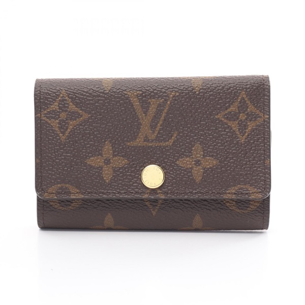 LOUIS VUITTON Multicles6 key holder M62630 Monogram canvas Brown Used unisex LV