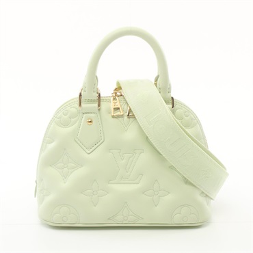 LOUIS VUITTON Alma Soft BB Shoulder Hand bag M20855 Mahina leather Green Used LV