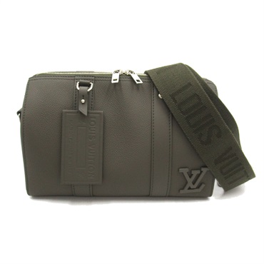 LOUIS VUITTON City Keepall Shoulder Bag M21437 Aerogram leather Khaki Used Women