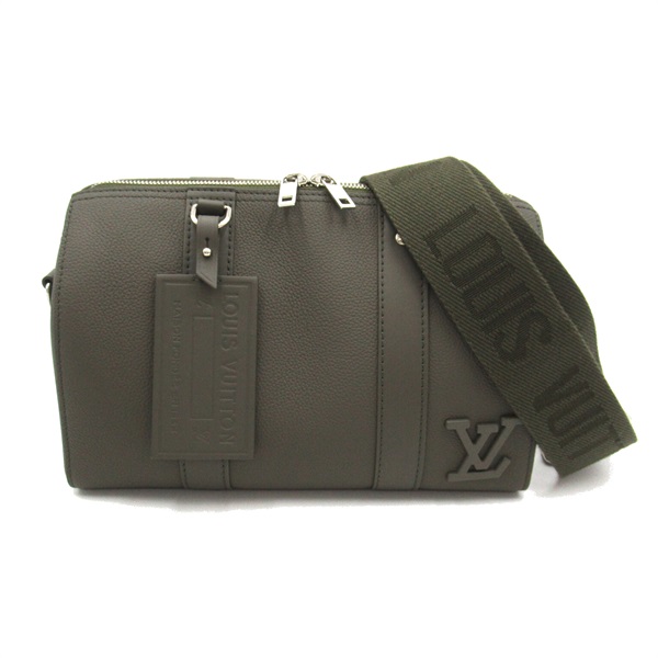 LOUIS VUITTON City Keepall Shoulder Bag M21437 Aerogram leather Khaki Used Women