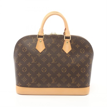 LOUIS VUITTON Alma Hand zippered Bag M51130 Monogram Canvas Brown Used Women LV