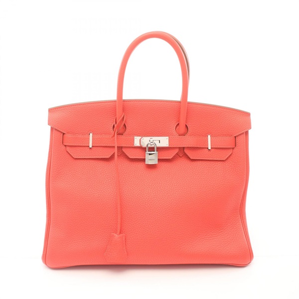 HERMES Birkin 35 Hand bag R 028496CK Taurillon Clemence Bougainvillier Used SHW