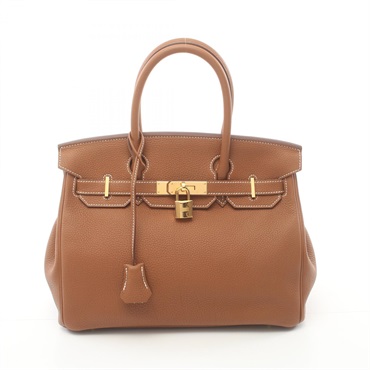 HERMES Birkin 30 Hand bag A Togo leather Brown Gold GHW Used