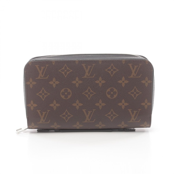 LOUIS VUITTON Zippy XL around long wallet purse M61506 Monogram macassar brown