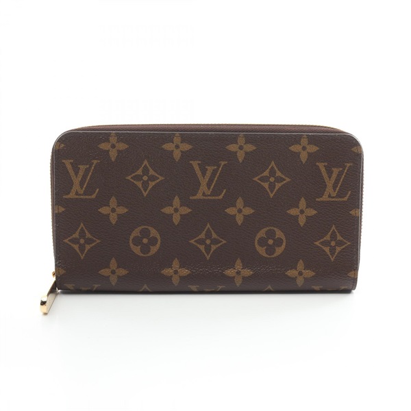 LOUIS VUITTON Zippy around long wallet purse M42616 Monogram canvas Brown Used