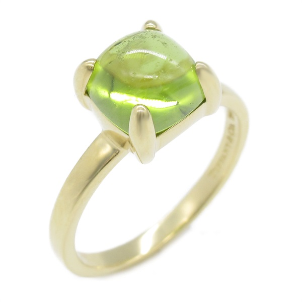 TIFFANY＆CO Sugar Stacks Ring 18KYG Yellow Gold Peridot Used US size 5 women