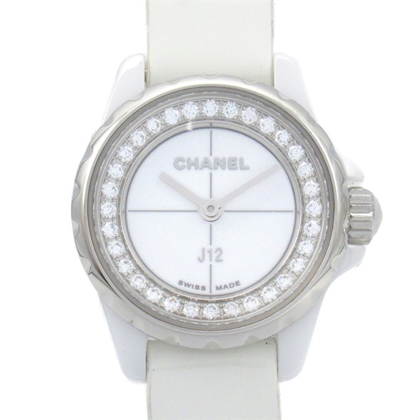 CHANEL J12 XS Diamond Bezel Wrist Watch H4664 Quartz ceramic enamel Used Women