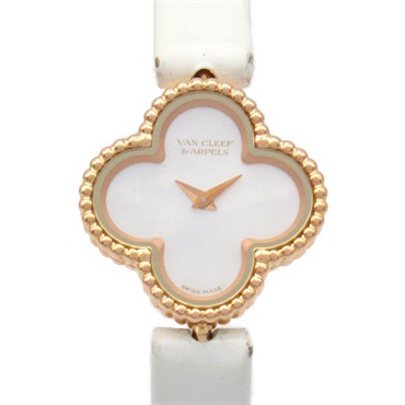 Van Cleef & Arpels Sweet Alhambra Wrist Watch VCARO8SF00 Quartz 18KPG Used Women