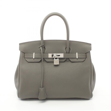 HERMES Birkin 30 Hand bag U Taurillon Clemence Grimayer Used SHW