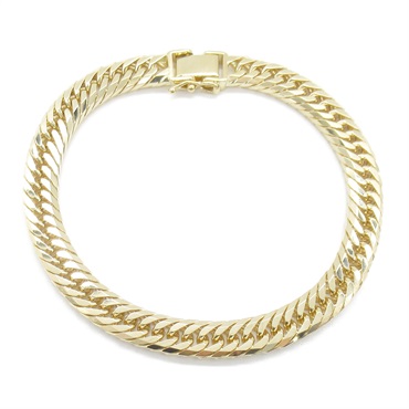 JEWELRY 8 sided triple Curb chain Bracelet Yellow Gold Used unisex