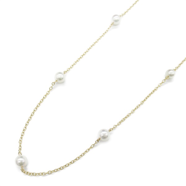 TIFFANY＆CO Pearl Necklace 18KYG Yellow Gold White Used