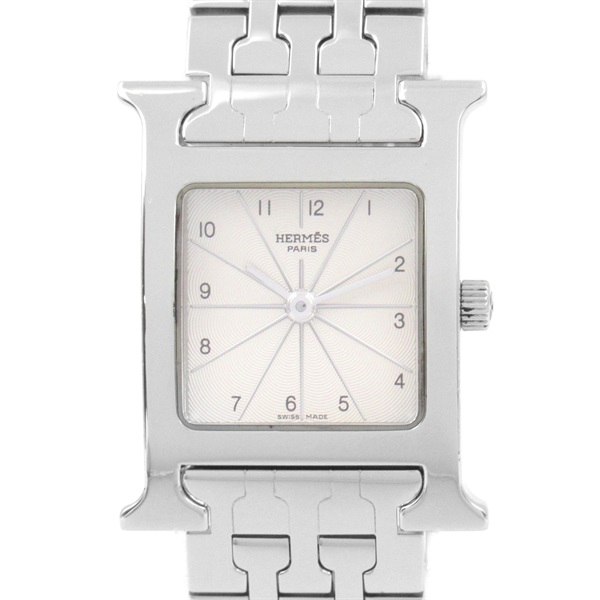 HERMES H Wrist Watch HH1.210 Quartz Stainless Steel Used Women