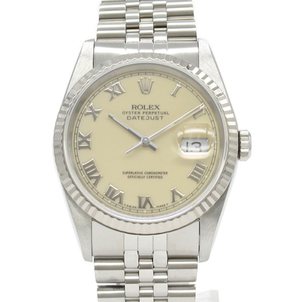 ROLEX Datejust L Wrist Watch 16234 Automatic K18 WG White Gold SS Used mens