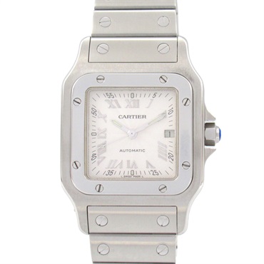 CARTIER Santos Galbee LM Wrist Watch W20040D6 Automatic SS Used mens