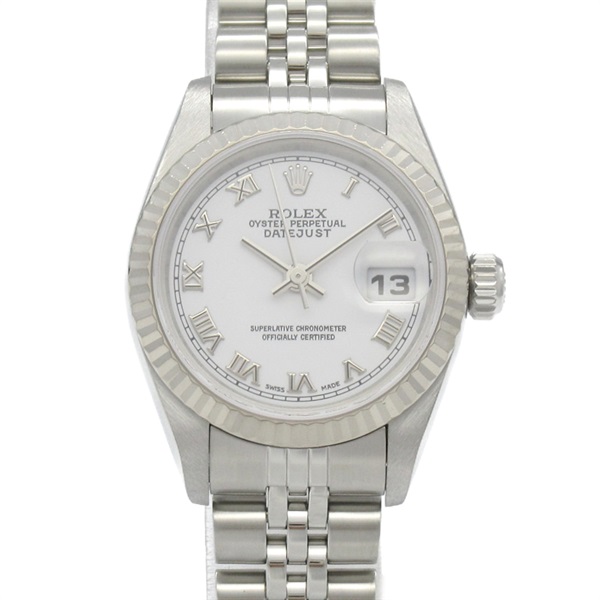 ROLEX Datejust F Wrist Watch 79174 Auto 18KWG Stainless Steel Used Women