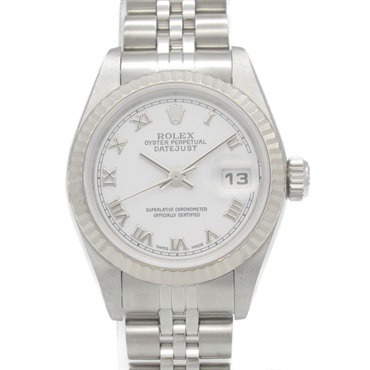 ROLEX Datejust F Wrist Watch 79174 Auto 18KWG Stainless Steel Used Women