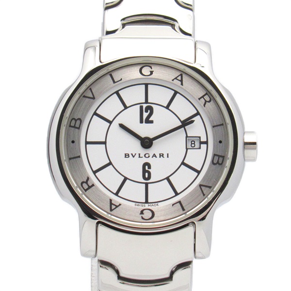 BVLGARI Solo tempo Wrist Watch ST29S Quartz Stainless Steel Used Women