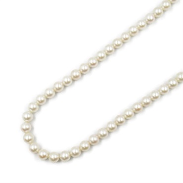 JEWELRY Pearl Necklace Silver 925 White Used #42.5