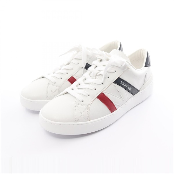 MONCLER MONACO M sneakers 4M00290M3126P0741.5 leather White Used mens #41 1/2