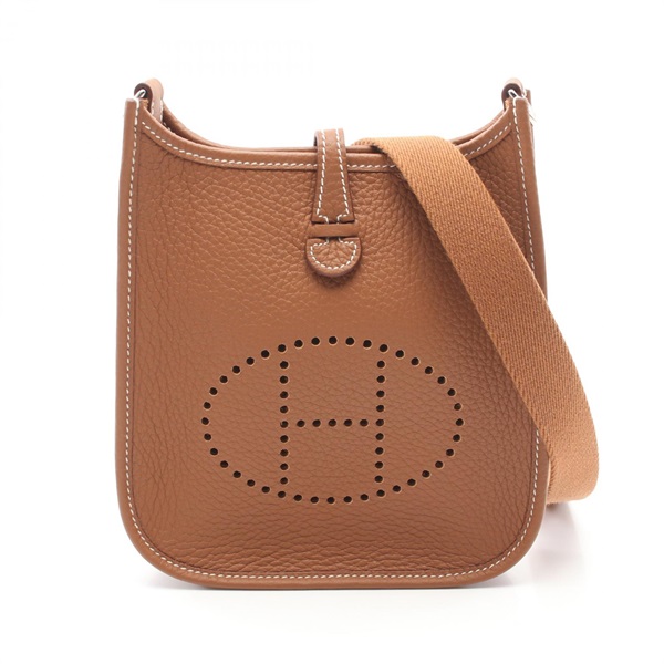 HERMES Evelyne TPM Amazon Shoulder Bag 069426CK Clemence leather Gold Used W SHW