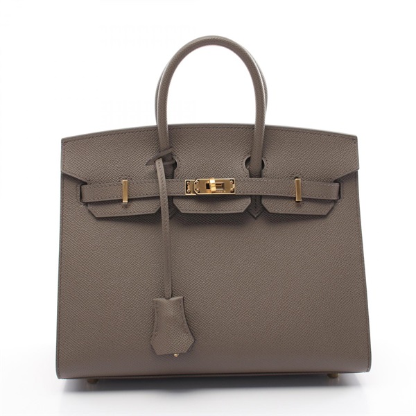 HERMES Birkin Sellier 25 Hand bag B 079234CC Epsom Taupe GHW