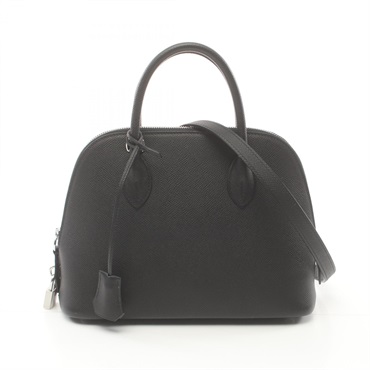 HERMES Bolide1923 25 Handbag Epsom leather Black Used Women W SHW