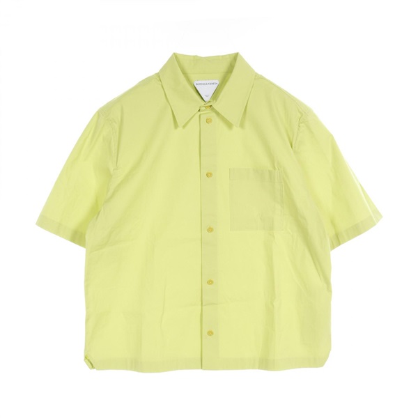 BOTTEGA VENETA Stretch poplin Shirts tops 703050 cotton Green Used mens size 50