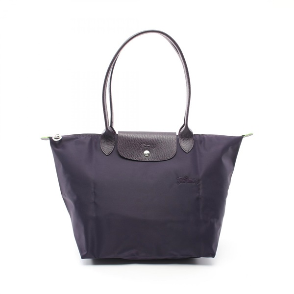 Longchamp Le Pliage Green L Tote Bag L1899919645 Nylon leather Purple NEW 1