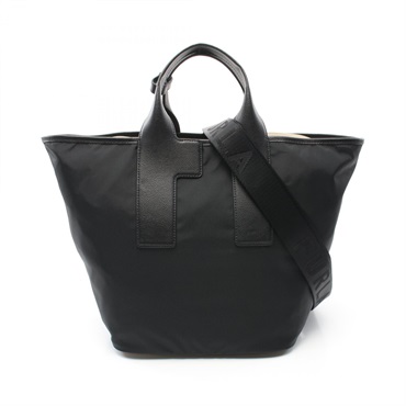 Furla Piuma L Tote crossbodyBag WB01249BX30503180S leather Nylon canvas nero e