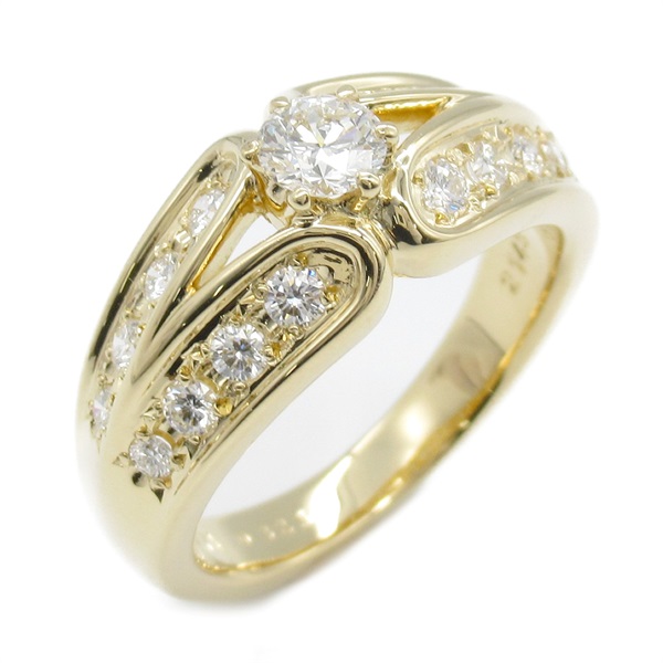 POLA Diamond Ring 18KYG Yellow Gold Used women US size 7.5