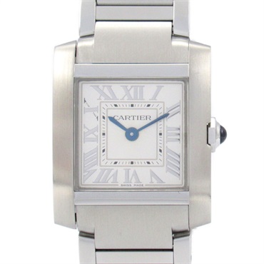 CARTIER Tank francaise SM Wrist Watch WSTA0065 Quartz Stainless Steel Used Women