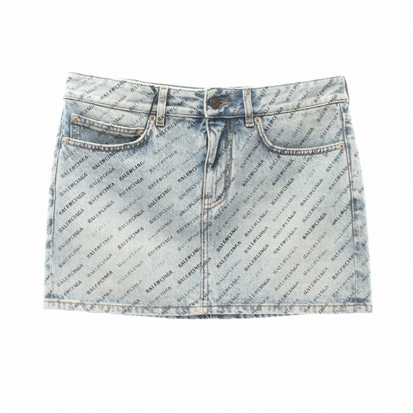 BALENCIAGA mini skirt F38 744972TQW66414138 cotton Blue