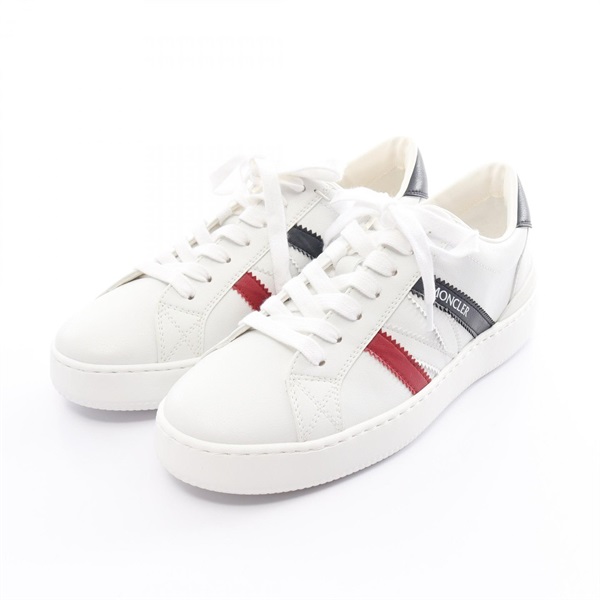 MONCLER MONACO M sneakers shoes #37 4M00220M3126P0737 leather White Navy Red