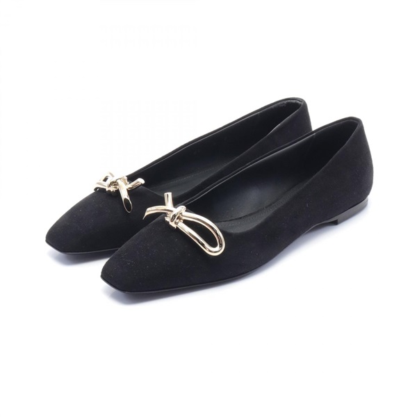 Salvatore Ferragamo ANNIE Flats 01H3887695766.5 Suede Black NEW Women 2 #6 1/2